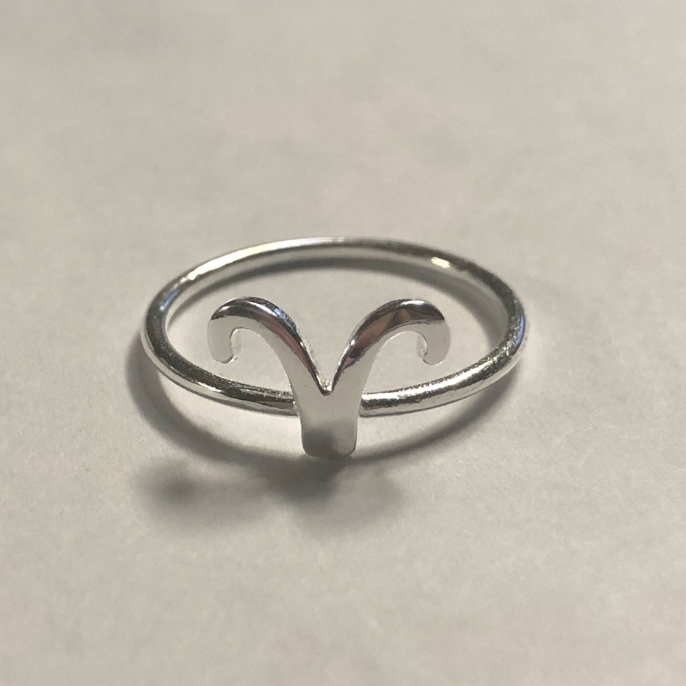 Aries zodiac sign ring